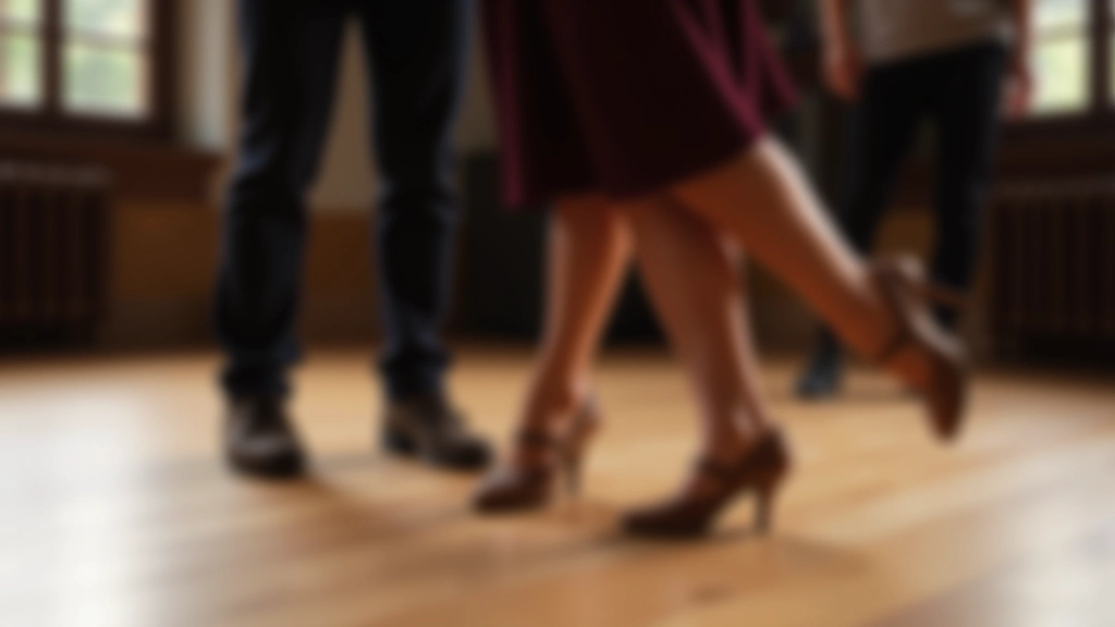 Close view of dancers' feet showing the heel-ball-heel footwork pattern used in basic line dances