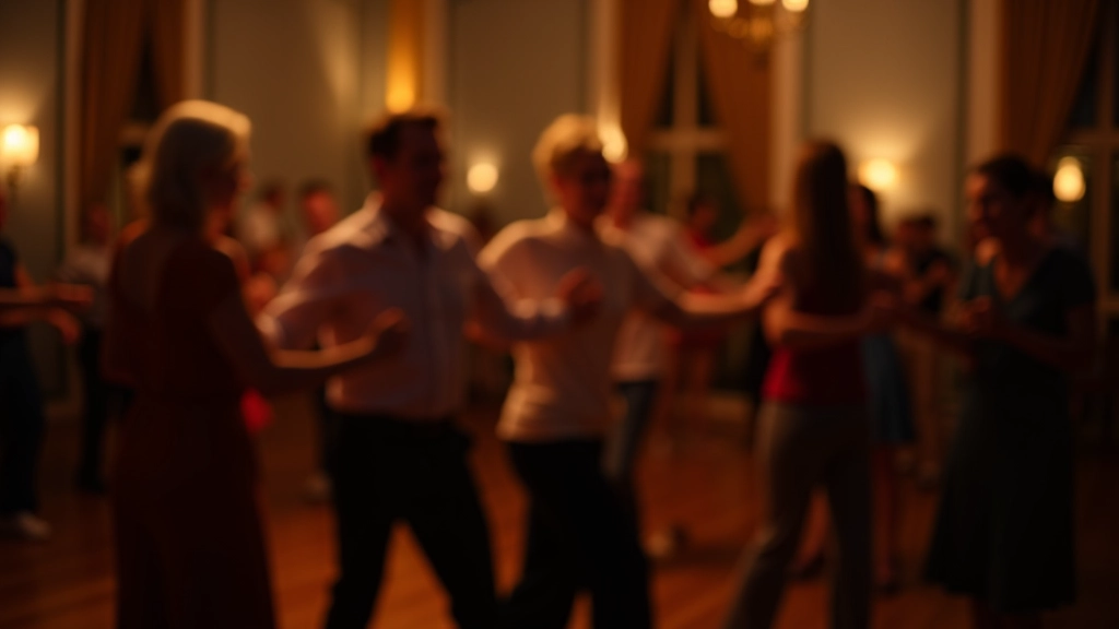 Adults enjoying ballroom dancing together at Garventh Lda event